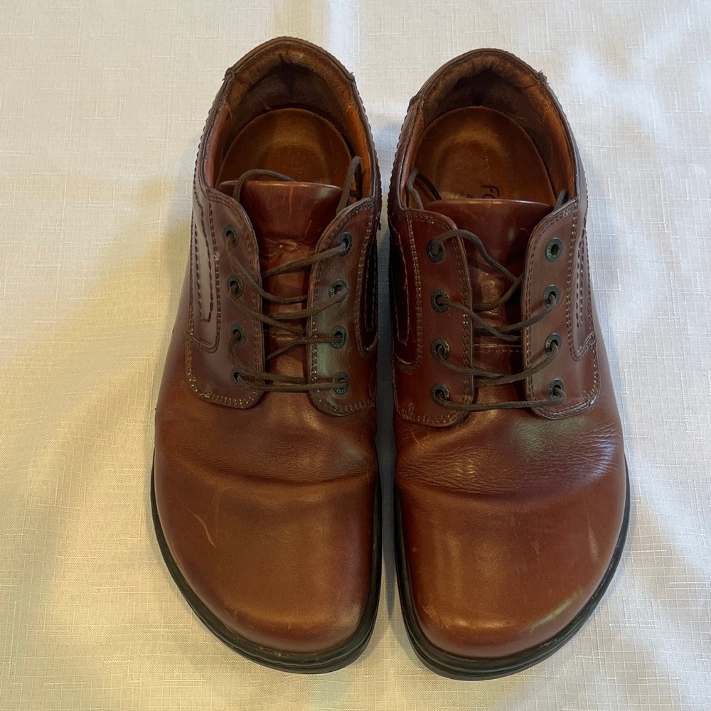 Vintage Footprints by Birkenstock Men's EU45 Cognac Leather Lace-Up Oxfords
